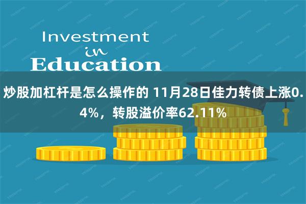 炒股加杠杆是怎么操作的 11月28日佳力转债上涨0.4%，转股溢价率62.11%